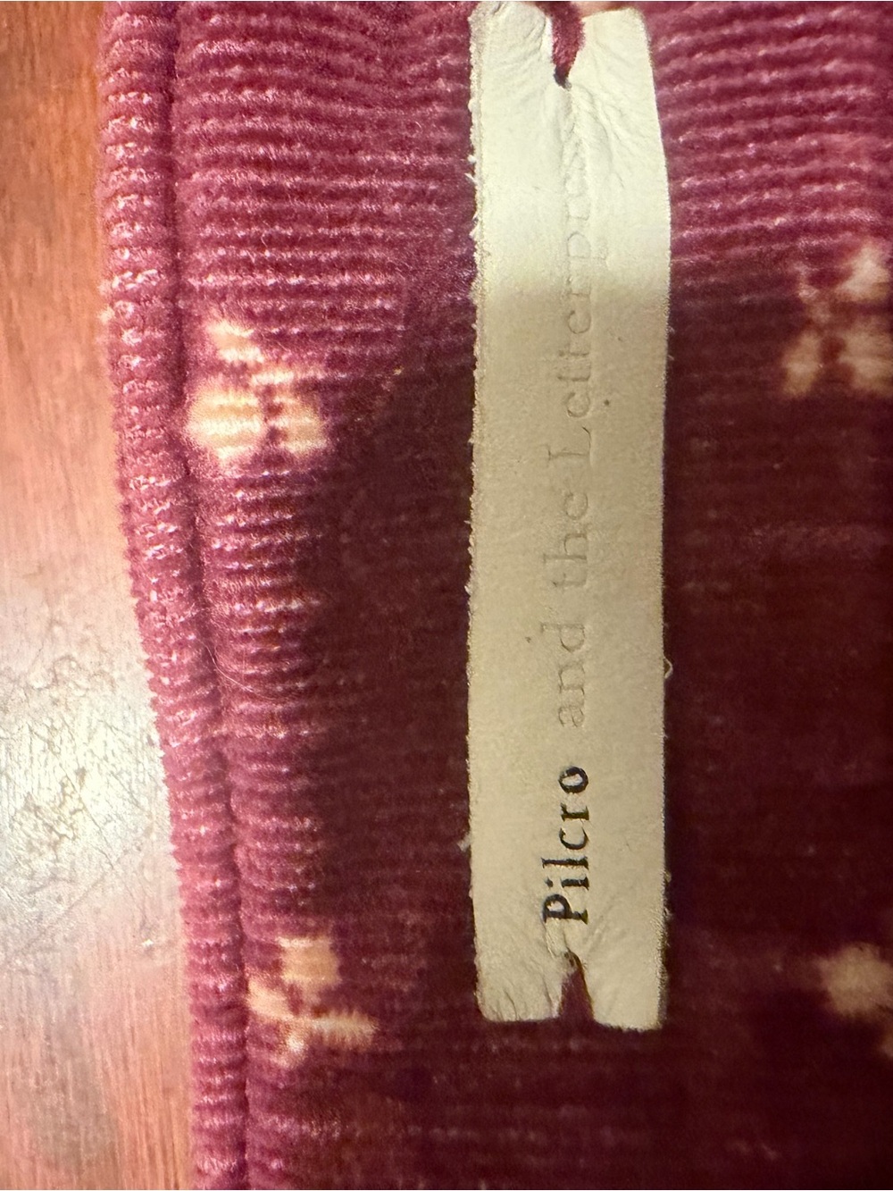 Anthropologie Maroon Wide-Leg Corduroy Jeans with Light Motif - Picture 5 of 11